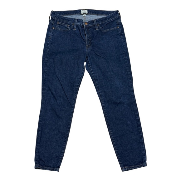 J.Crew 8” Toothpick Skinny Jeans Women’s Size 31P Dark Wash Stretch Denim - Picture 1 of 10